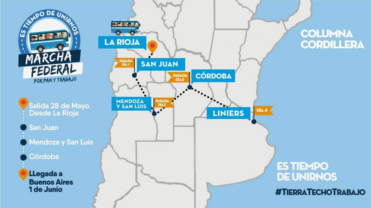 imagen Comienza la "Marcha Federal por Pan y Trabajo"