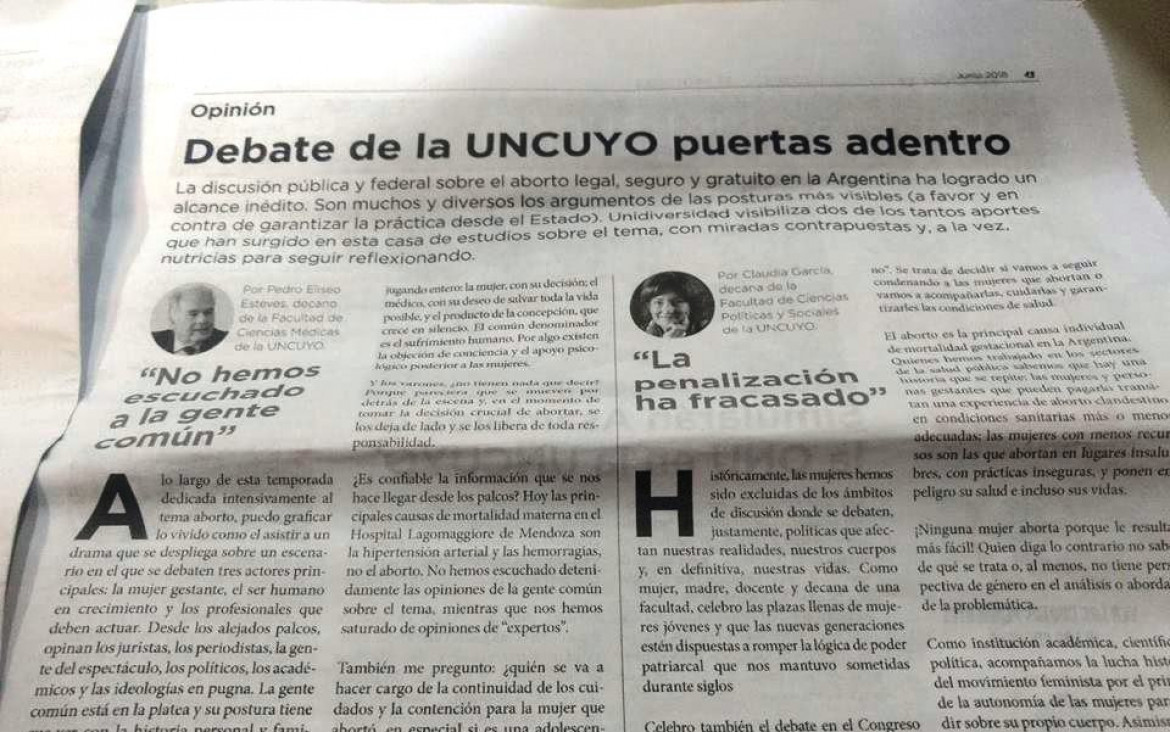 imagen Aclaración sobre un contenido de Edición U de junio