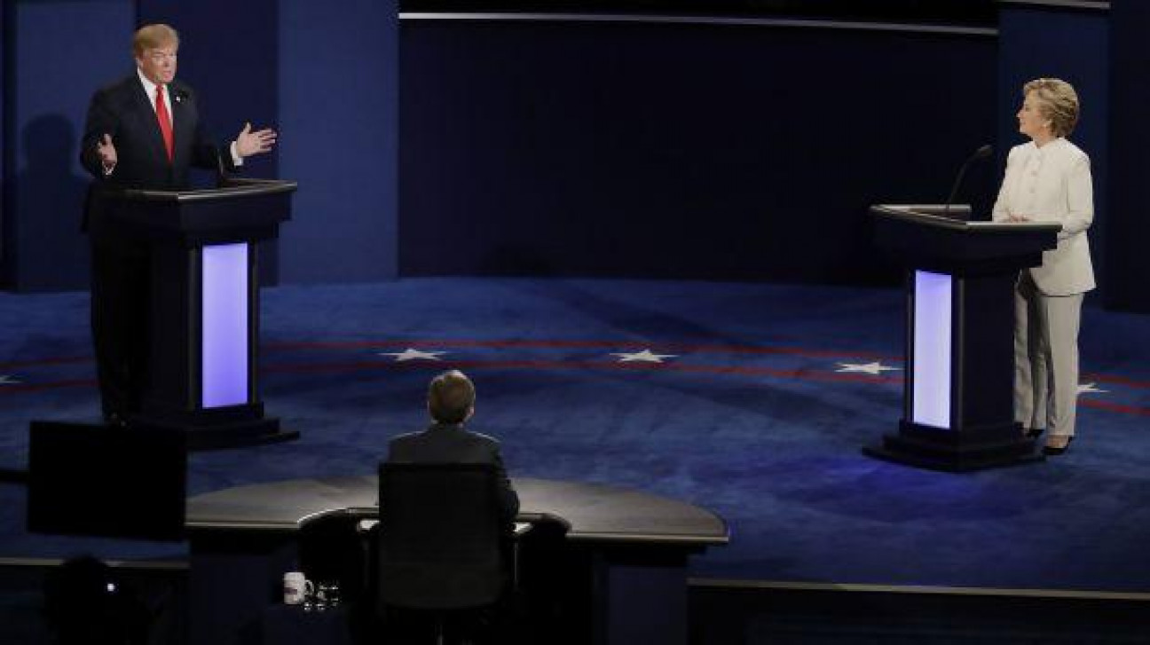 imagen A  pocos días de los comicios, Trump y Clinton se enfrentaron en el último debate presidencial