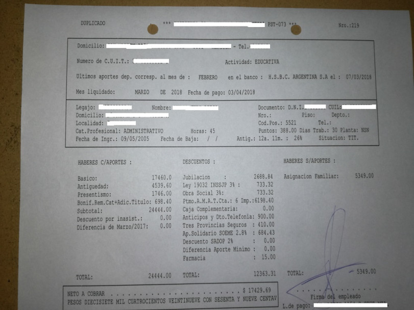 imagen El calvario de trabajadores sin paritarias tras la captura de millonario gremialista