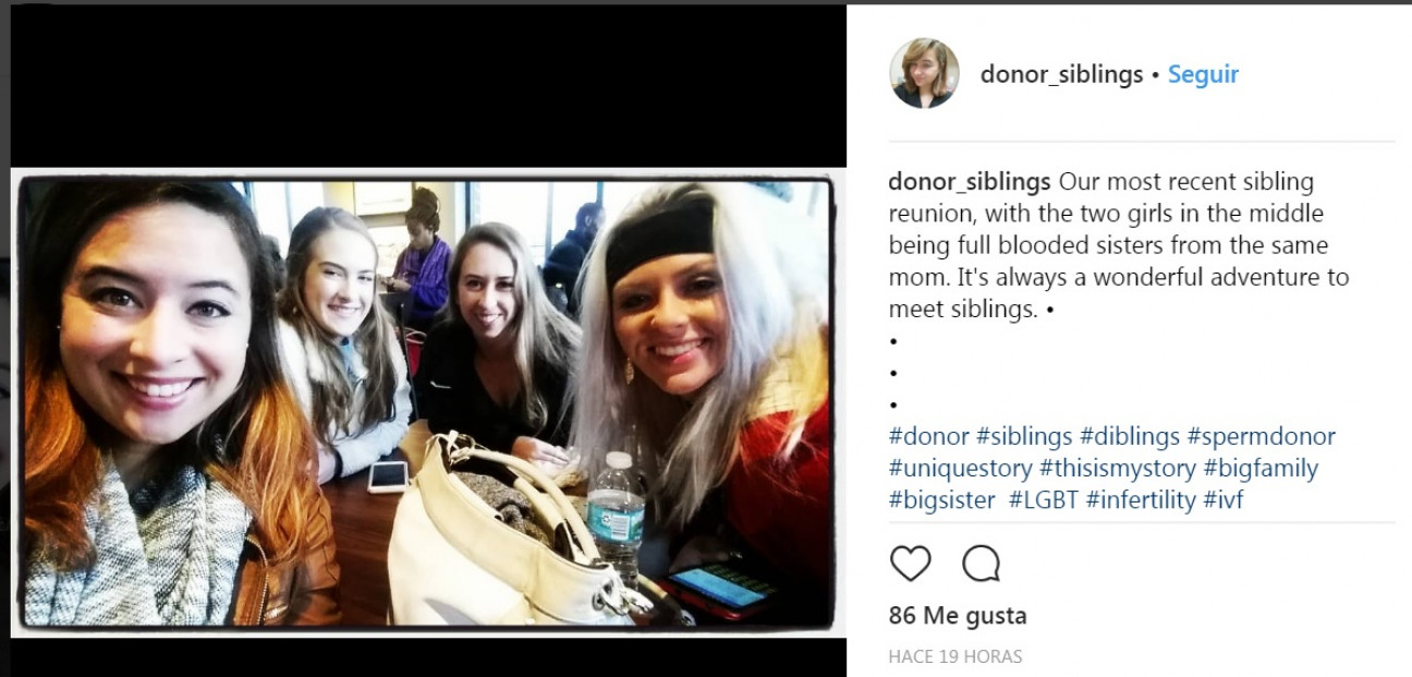 imagen Nació de un donante de esperma y buscó a sus hermanos: ya encontró a 40