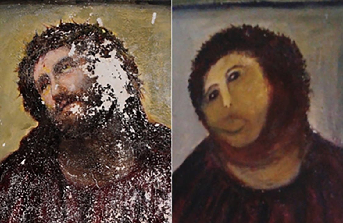 imagen A 10 años de la malograda restauración del "Ecce Homo": del meme a generar miles de dólares
