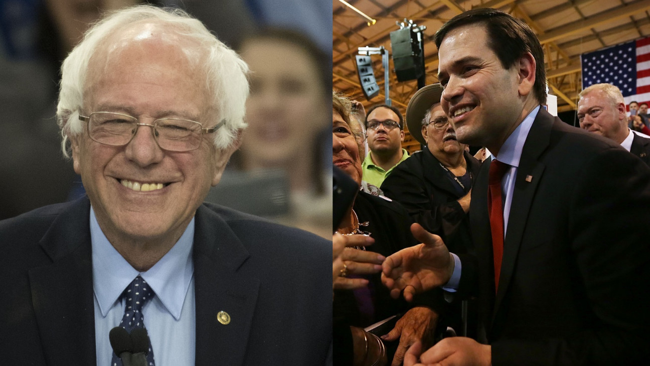 imagen Las victorias de Sanders y Rubio no son suficientes para complicar a Hillary y a Trump