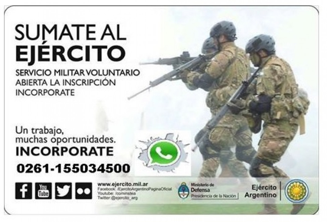 imagen Buscan soldados voluntarios por Facebook y WhatsApp