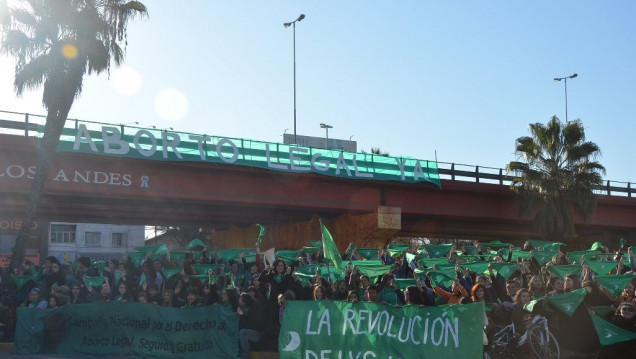 imagen "Puentazo Federal": el Nudo Vial se vistió de verde
