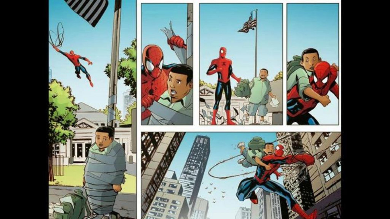 imagen El hombre araña y su venganza contra el acoso escolar