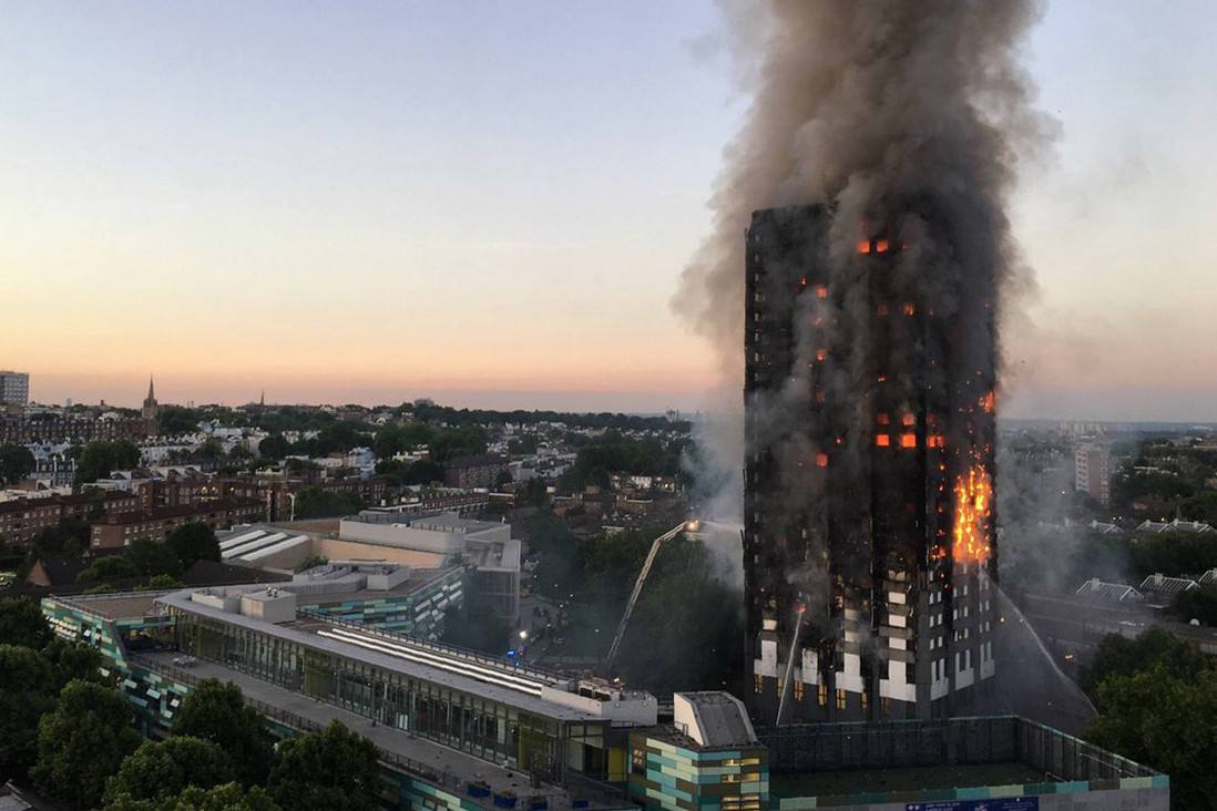 imagen El incendio en una torre de Londres comenzó por una heladera defectuasa