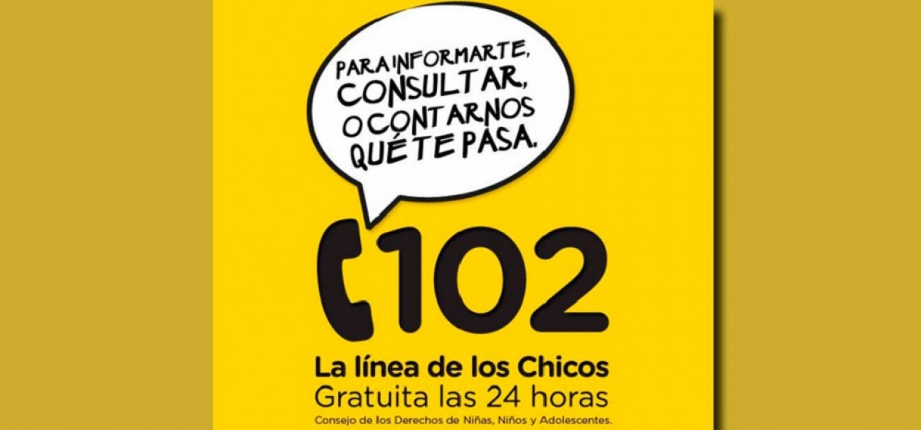 imagen Más de la mitad de las llamadas a la línea 102 fueron por violencia contra las infancias