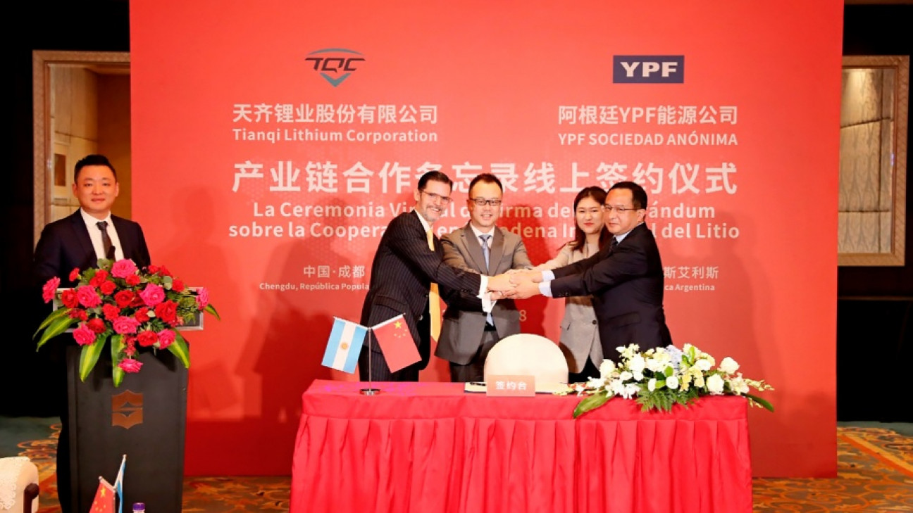imagen YPF se une a una empresa china para producir e industrializar el litio 
