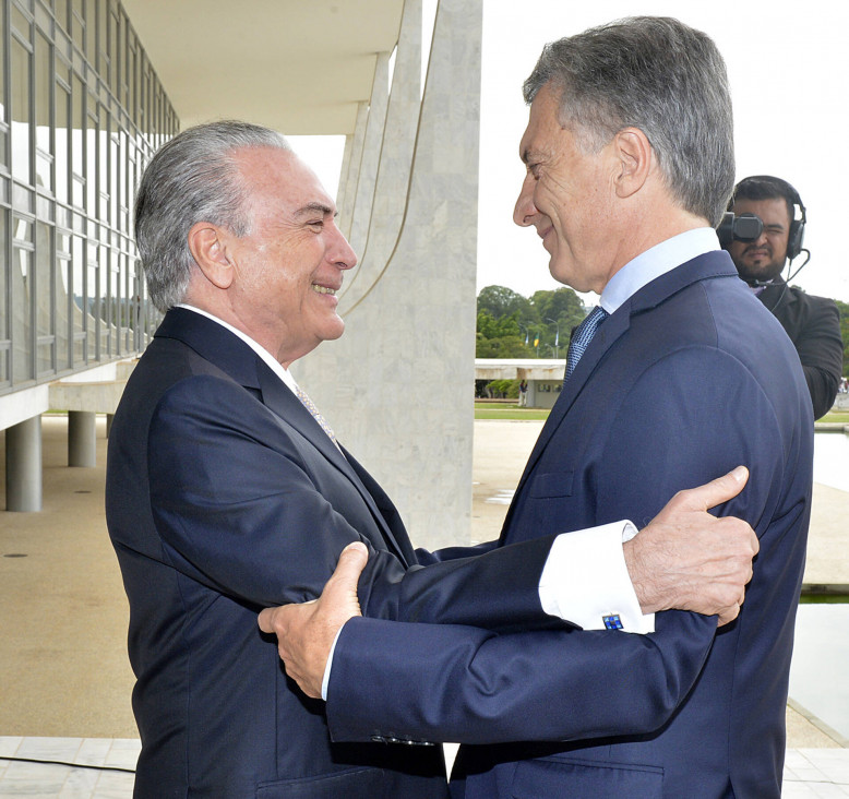 imagen Macri se reunió con Temer y pidió "darle un impulso histórico al Mercosur"