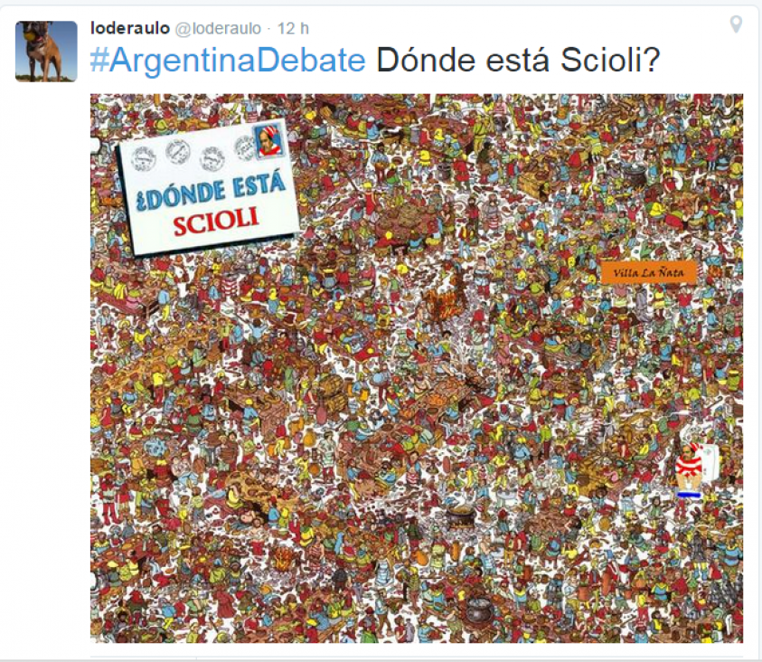 imagen Los memes de la ausencia de Scioli en el debate