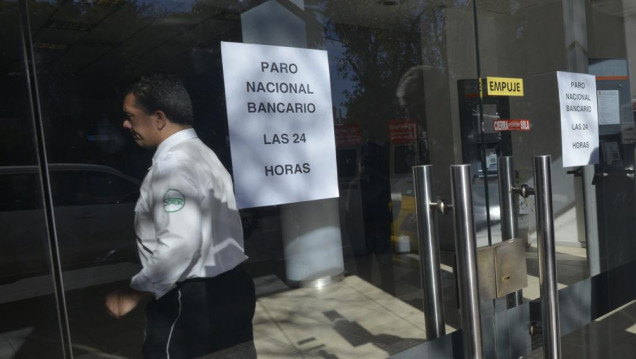 imagen  La Bancaria aseguró que el paro tuvo una adhesión del 100%
