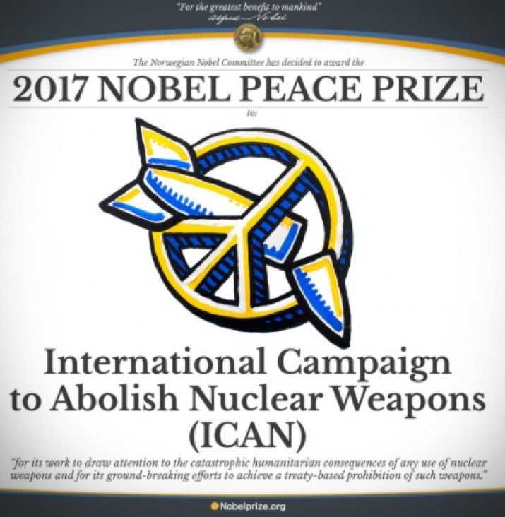 imagen La Campaña Internacional para la Abolición de Armas Nucleares ganó el Nobel de la Paz