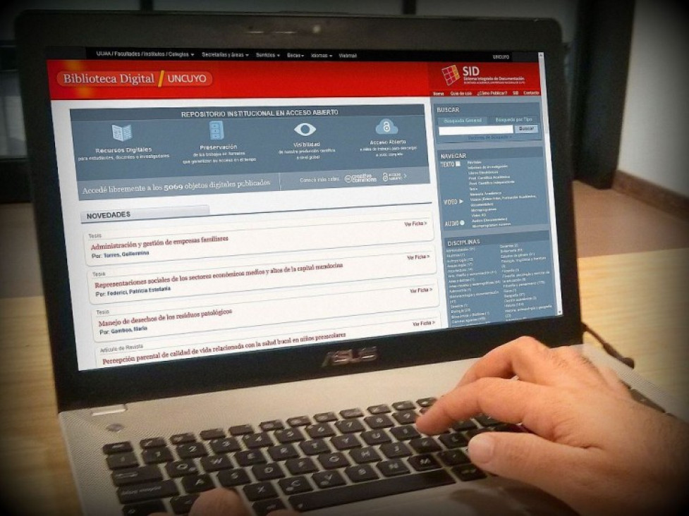imagen La Biblioteca Digital de la UNCUYO, segunda en un ranking web