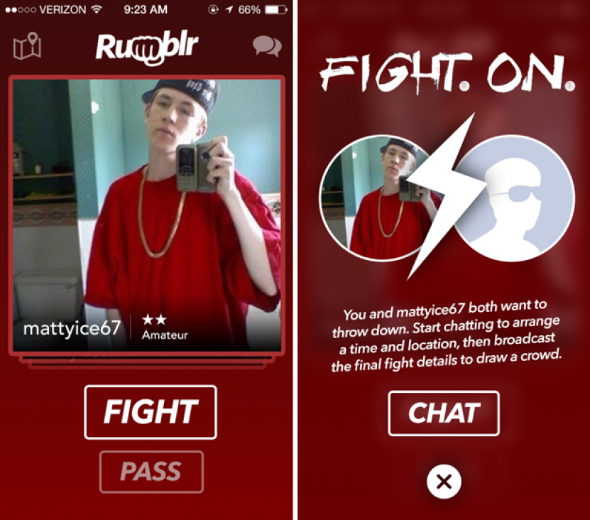 imagen Rumblr, el Tinder de las peleas callejeras