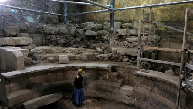 imagen Hallaron un teatro romano debajo del Muro de los Lamentos