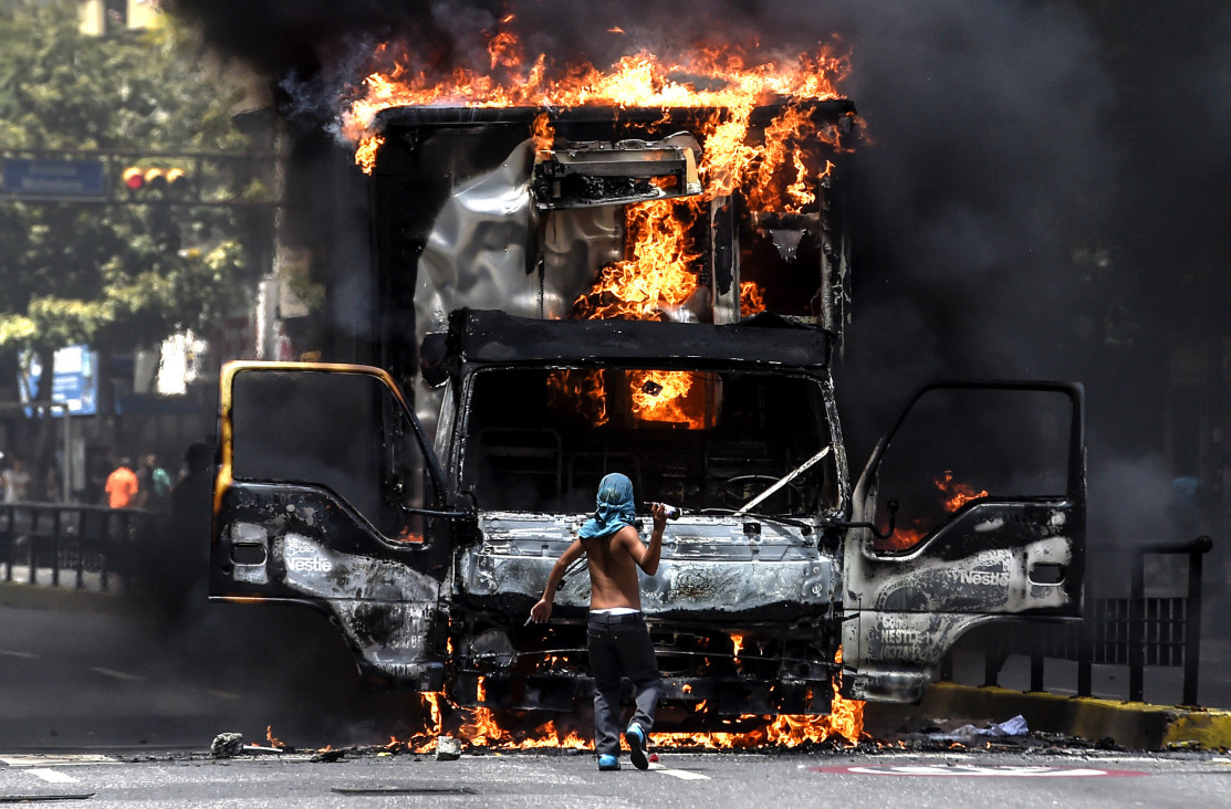 imagen Calles vacías al comenzar el paro cívico impulsado por la oposición venezolana